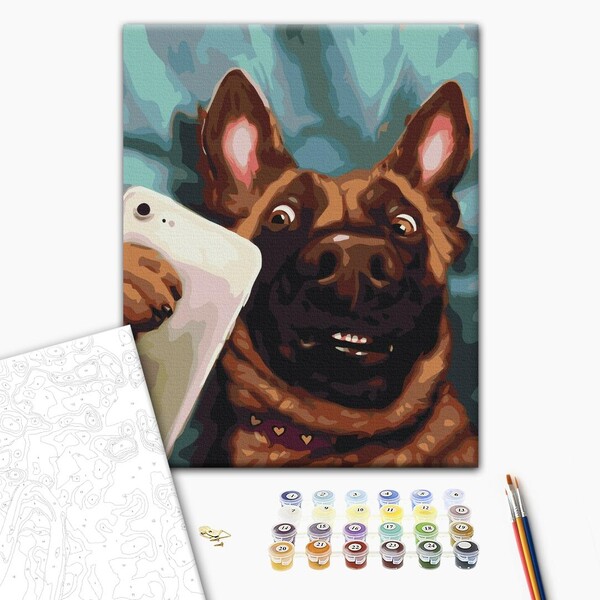 Pictură pe numere 40х50 cm (fără cutie) – Selfie Charlie