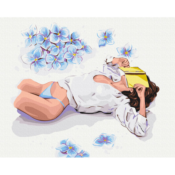 Pictură pe numere 40*50 cm (în cutie) - Pauză de lectură