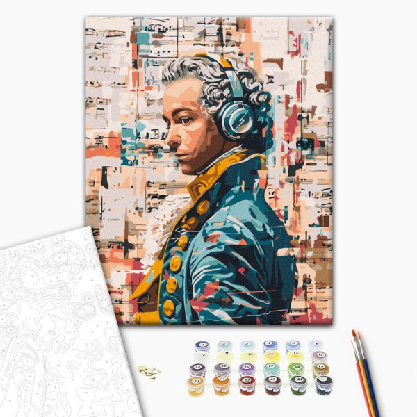 Pictură pe numere 40*50 cm (în cutie) – Mozart modern