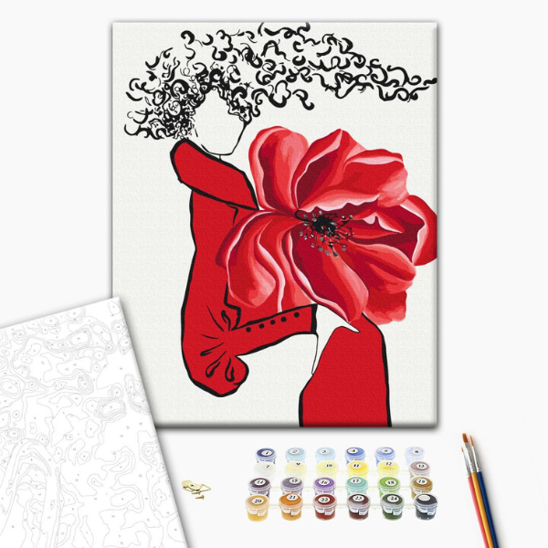Pictură pe numere 40×50 (în cutie) – Fantezie roșie