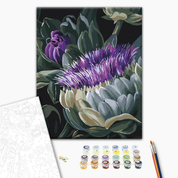 Pictură pe numere 40×50 (fără cutie) – Flori ciudate, Yana Biluhina
