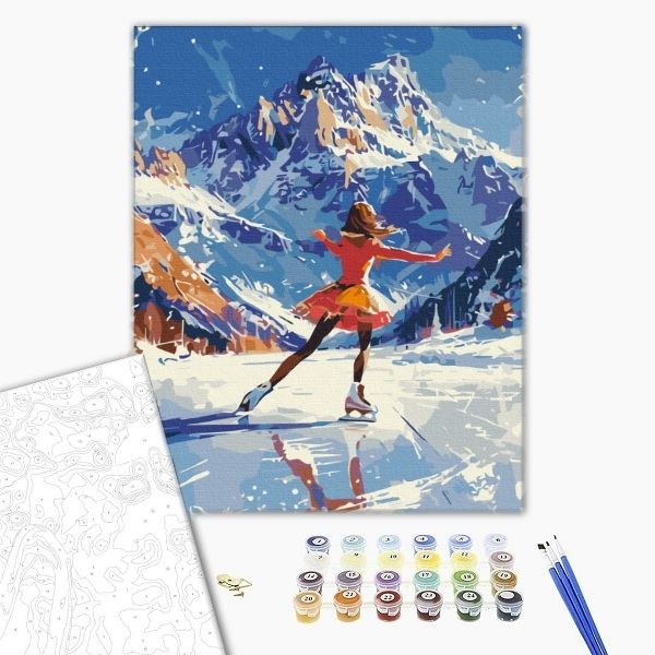 Pictură pe numere 40х50 cm (fără cutie) – Dans pe gheață.