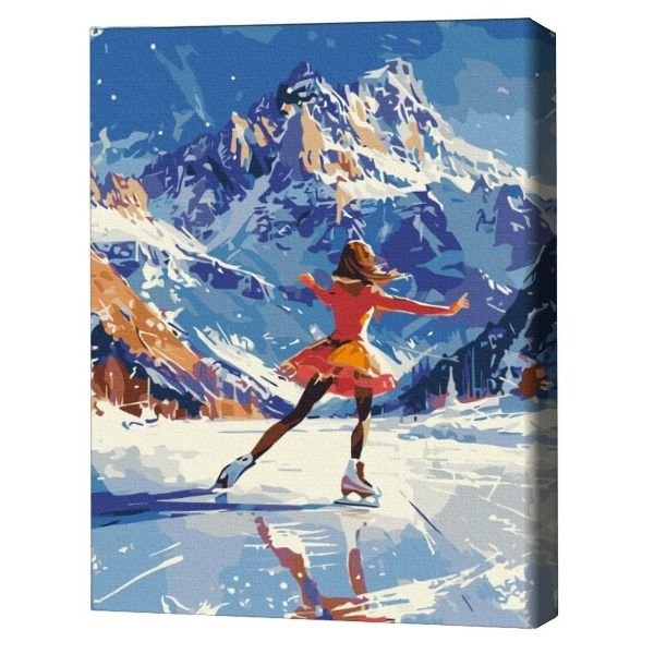 Pictură pe numere 40х50 cm (fără cutie) – Dans pe gheață.