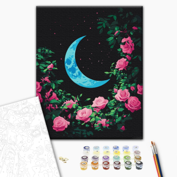 Pictură pe numere 40х50 cm (fără cutie) – Luna înflorită