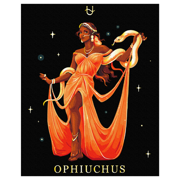 Pictură pe numere 40*50 сm (pânză neagră/fără cutie) – Ophiuchus