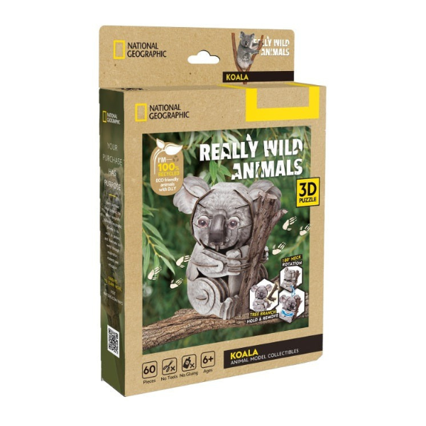 3D puzzle "Koala", 60 elemente