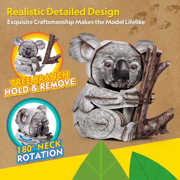 3D puzzle "Koala", 60 elemente