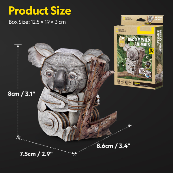 3D puzzle "Koala", 60 elemente