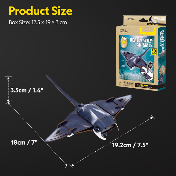 3D puzzle "Manta", 53 elemente