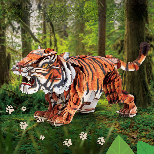 3D puzzle "Tigrul Siberian", 87 elemente