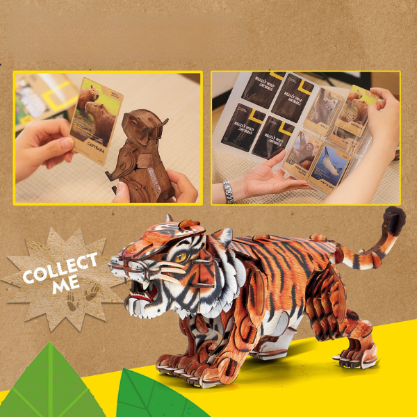 3D puzzle "Tigrul Siberian", 87 elemente