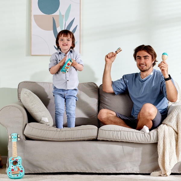 Set de instrumente muzicale 4 în 1 "Ukulele"