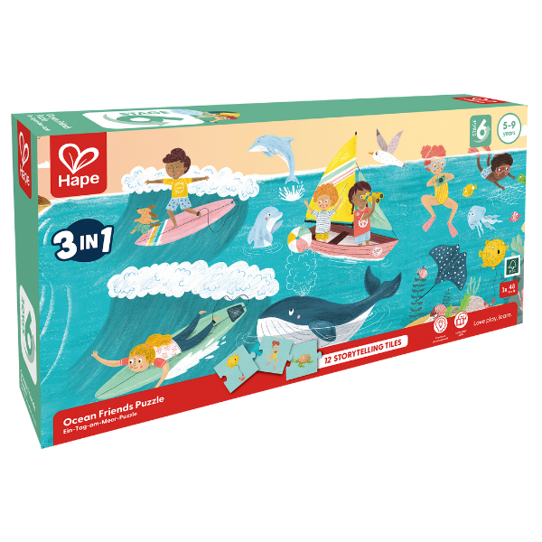 Set puzzle 3 în 1 "Prietenii Oceanului"