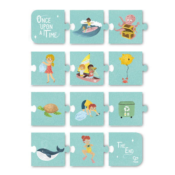 Set puzzle 3 în 1 "Prietenii Oceanului"