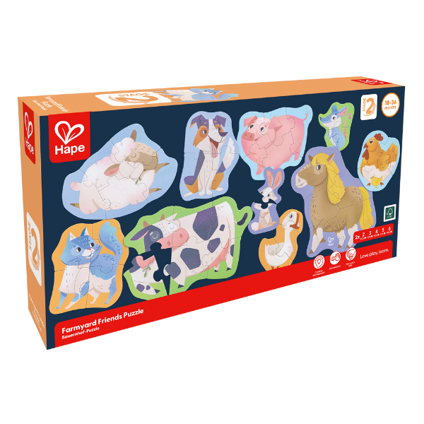 Set puzzle 10 în 1 "Prietenii de la Fermă"
