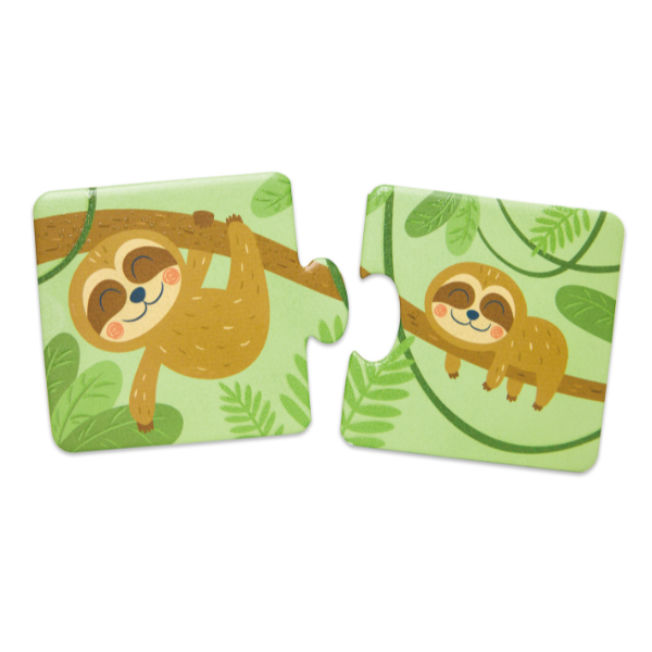 Puzzle joc "Potrivește perechea – Animale și pui"