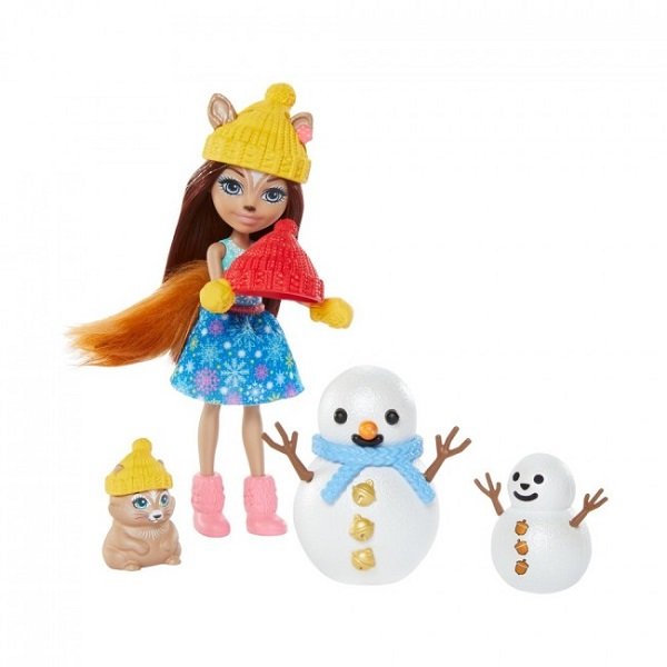 Enchantimals Set "Veverițe și Oameni de zăpadă"
