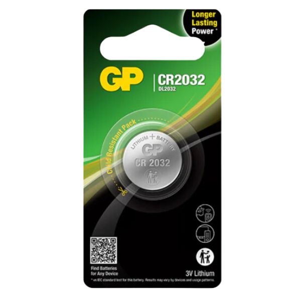 Baterie litiu GP CR2032, (în blister 5 buc.)