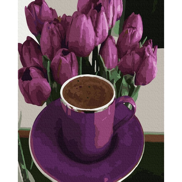 Cumpara  Picturi prin numere - Pictură după numere 40*50 (în ambalaj) - Cafe..