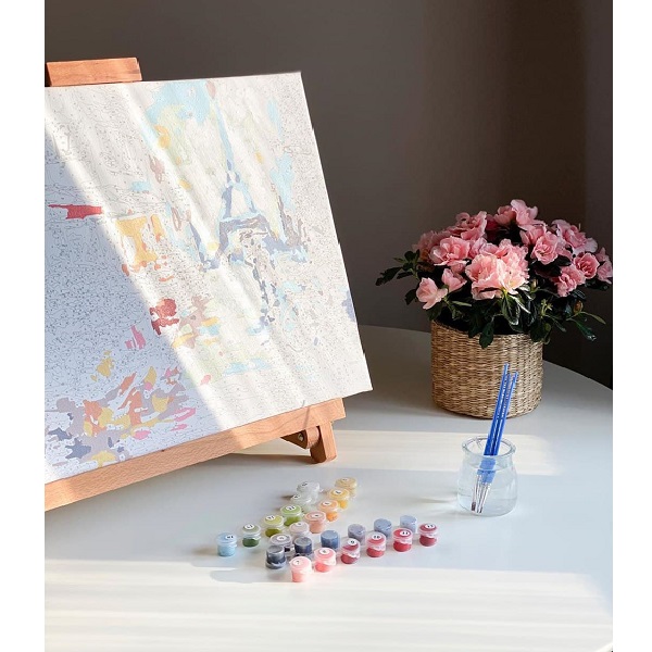 Pictură după numere 40*50 (în ambalaj) - Cafea cu parfum de lalele