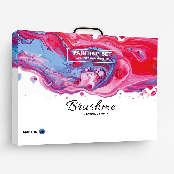 Pictură după numere 40*50 (în ambalaj) - Cafea cu parfum de lalele