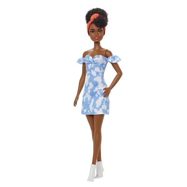 Păpușa Barbie "Fashionista" în rochie albastră