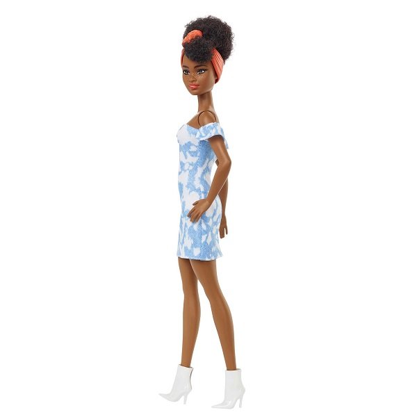 Păpușa Barbie "Fashionista" în rochie albastră