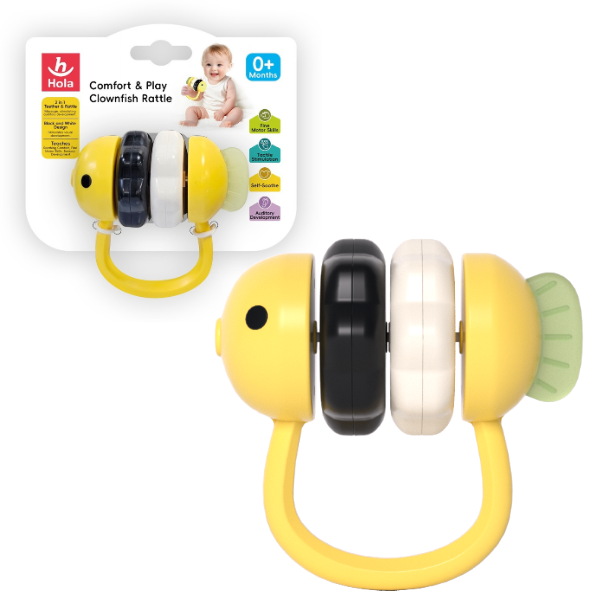 Погремушка-прорезыватель "Рыбка клоун"