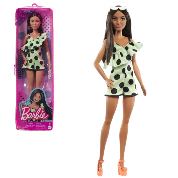 Кукла Barbie "Модница в комбинезоне в горошек"