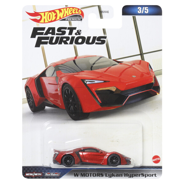 Hot Wheels Mașina din colecția Premium Fast & Furios 5 modele