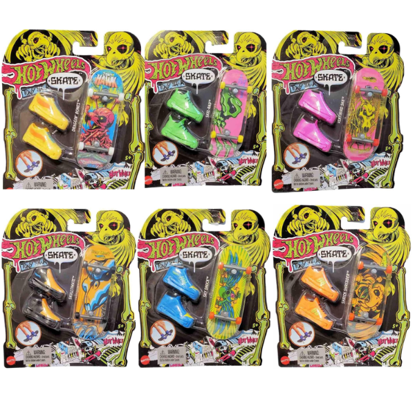 Hot Wheels Fingerboard-uri Neon Skate Tony Hawk, în asortiment