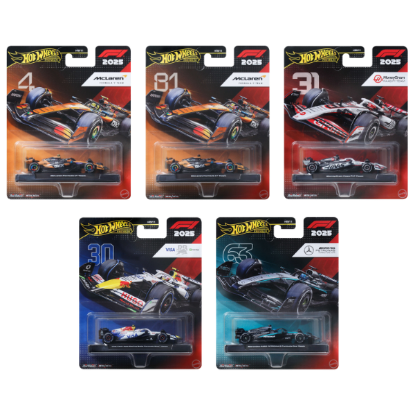 Mașinuță de colecție F1 Hot Wheels 1:64 Premium, în as.