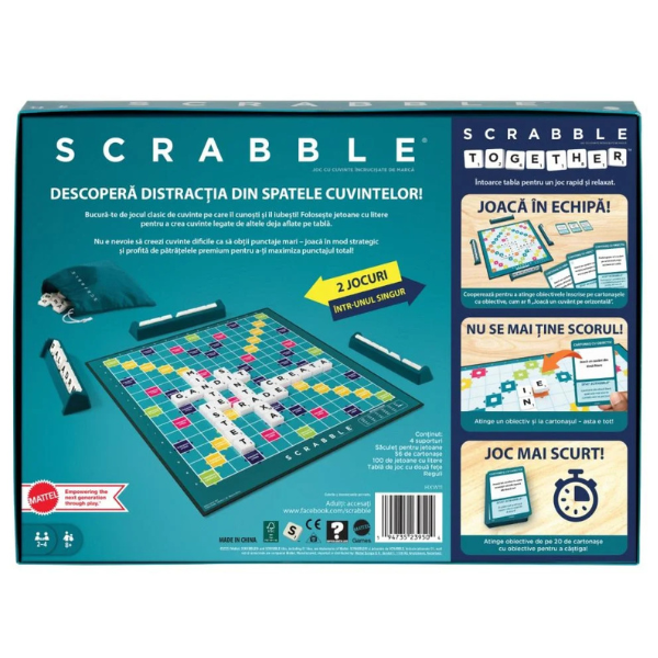 Настольная игра 2 в 1 Scrabble, Core Refresh (рум.)