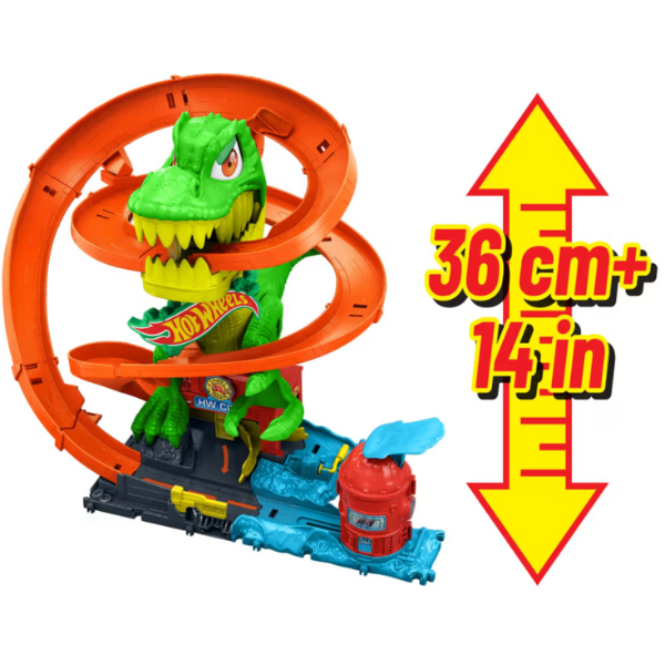 Игровой набор Hot Wheels City: Атака огненного Ти-Рекса