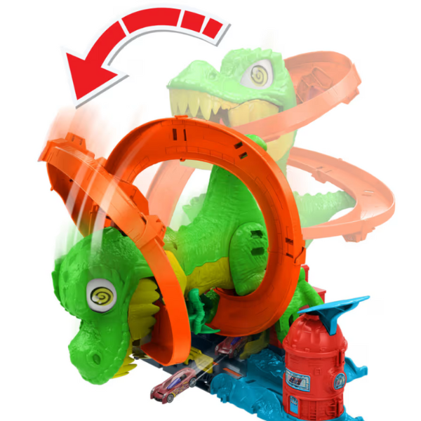 Игровой набор Hot Wheels City: Атака огненного Ти-Рекса