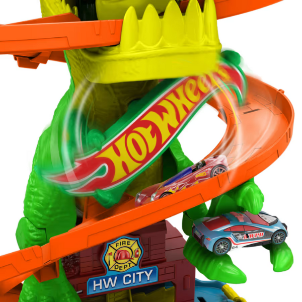 Игровой набор Hot Wheels City: Атака огненного Ти-Рекса