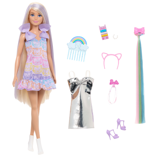 Păpușa Barbie "Fun &amp; Fancy" cu accesorii pentru coafat