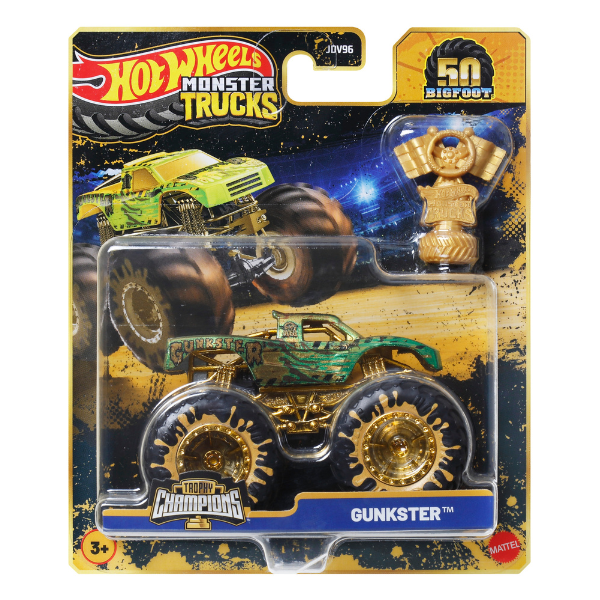 1:64 Hot Wheels Monster Trucks – BIGFOOT (ediție aniversară), as.