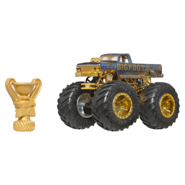 1:64 Hot Wheels Monster Trucks – BIGFOOT (ediție aniversară), as.