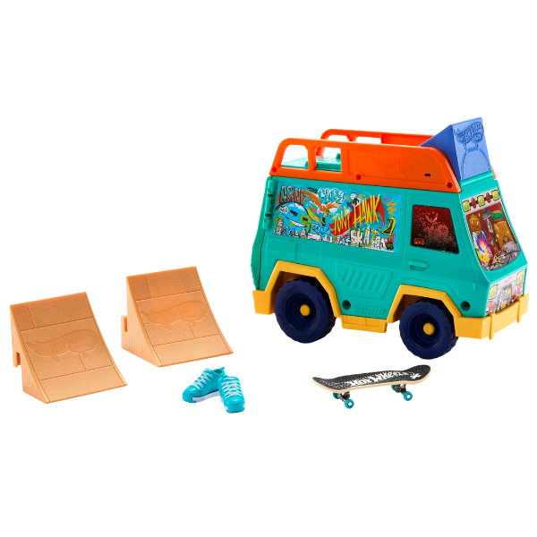 Hot Wheels Набор для фингербординга Tony Hawk "Фургон для скейтбордистов"