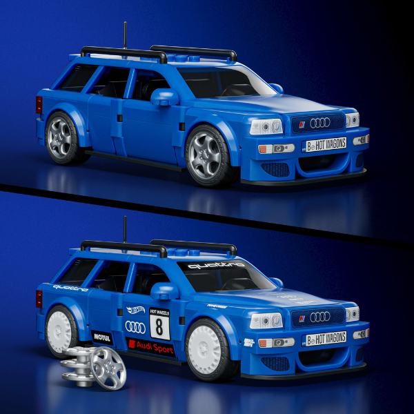 Set de construcție Hot Wheels – '94 Audi Avant RS2, scara 1:32