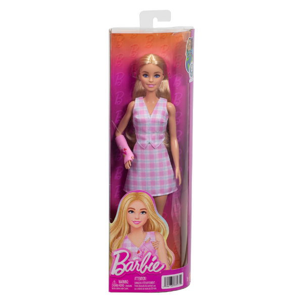 Кукла Barbie "Модница с розовым гипсом на руке"