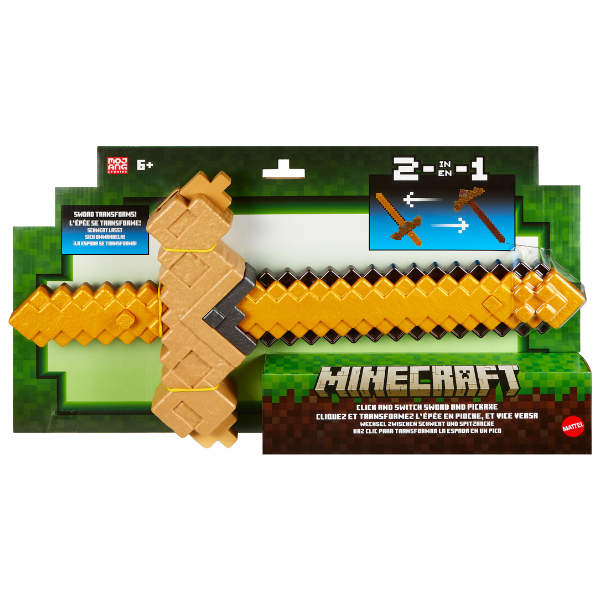 Minecraft "Jucărie 2 în 1 sabie și târnăcop"