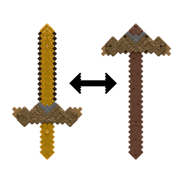 Minecraft "Jucărie 2 în 1 sabie și târnăcop"