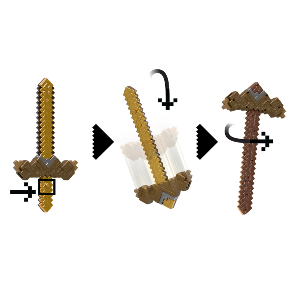 Minecraft "Jucărie 2 în 1 sabie și târnăcop"