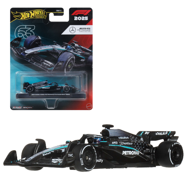 Hot Wheels 1:64 Mașinuță de colecție "Formula 1: Mercedes-benz #63"