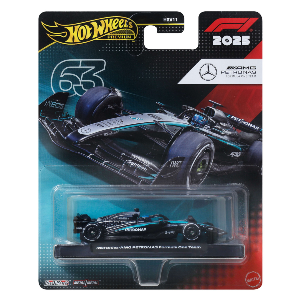 Hot Wheels 1:64 Mașinuță de colecție "Formula 1: Mercedes-benz #63"
