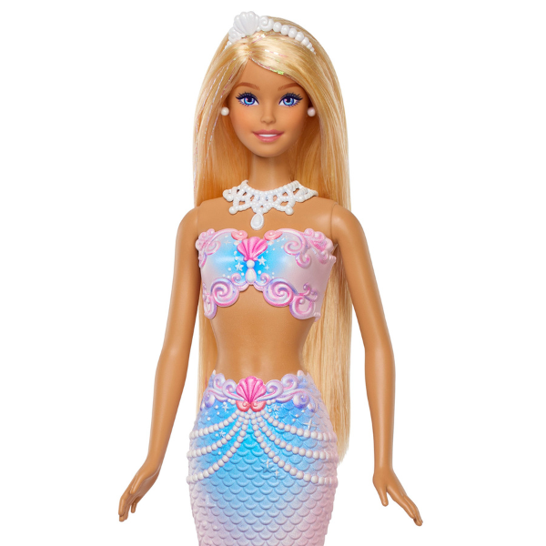 Păpușă Barbie "Sirenă strălucitoare”, cu funcție de făcut baloane de săpun