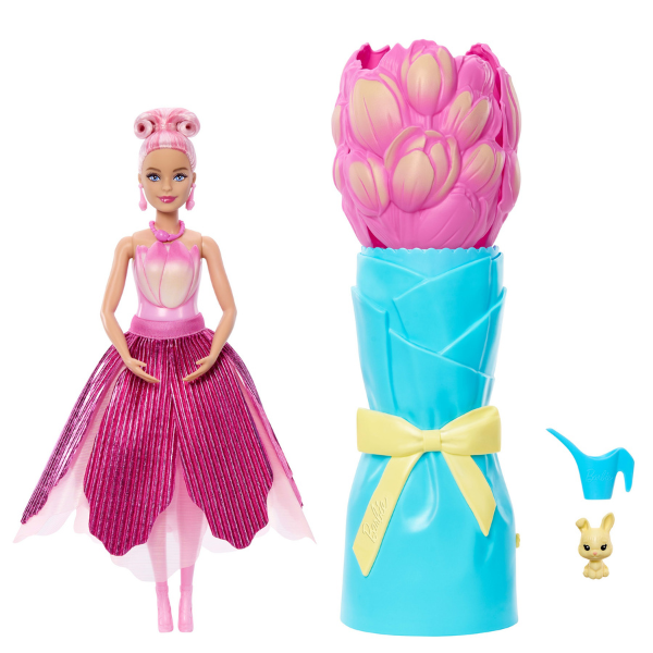 Păpușa Barbie Petal Pop cu aromă de lalea roz