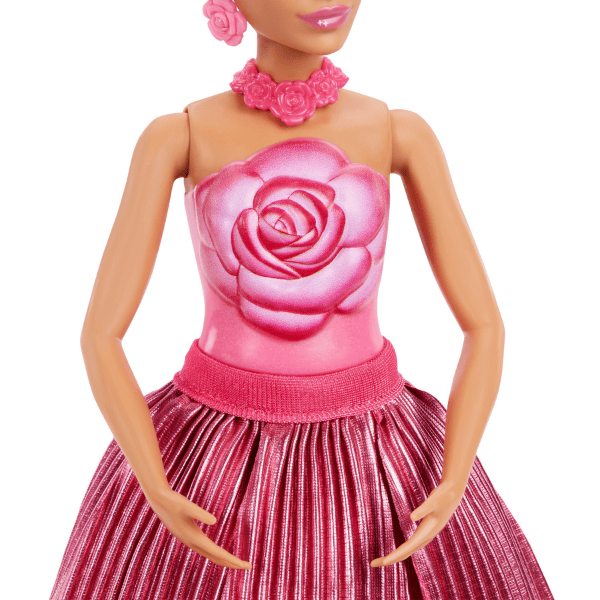 Păpușa Barbie Petal Pop cu aromă de trandafir roșu